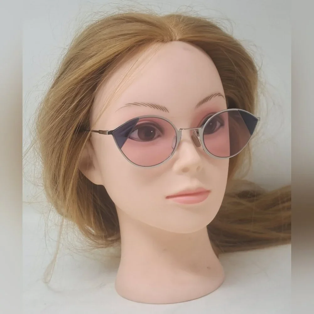 NEW Fendi Women's Sunglasses Cut Eye Rose Silver Cat Eye FF0342/S 51-23-140